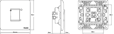 Orange Scintilla Double Pole Switch with Indicator