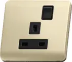 Orange Scintilla Single Switched Socket Outlet