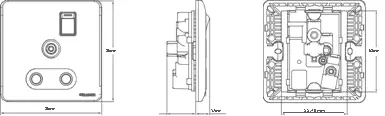 Orange Scintilla Single Switched Socket Outlet