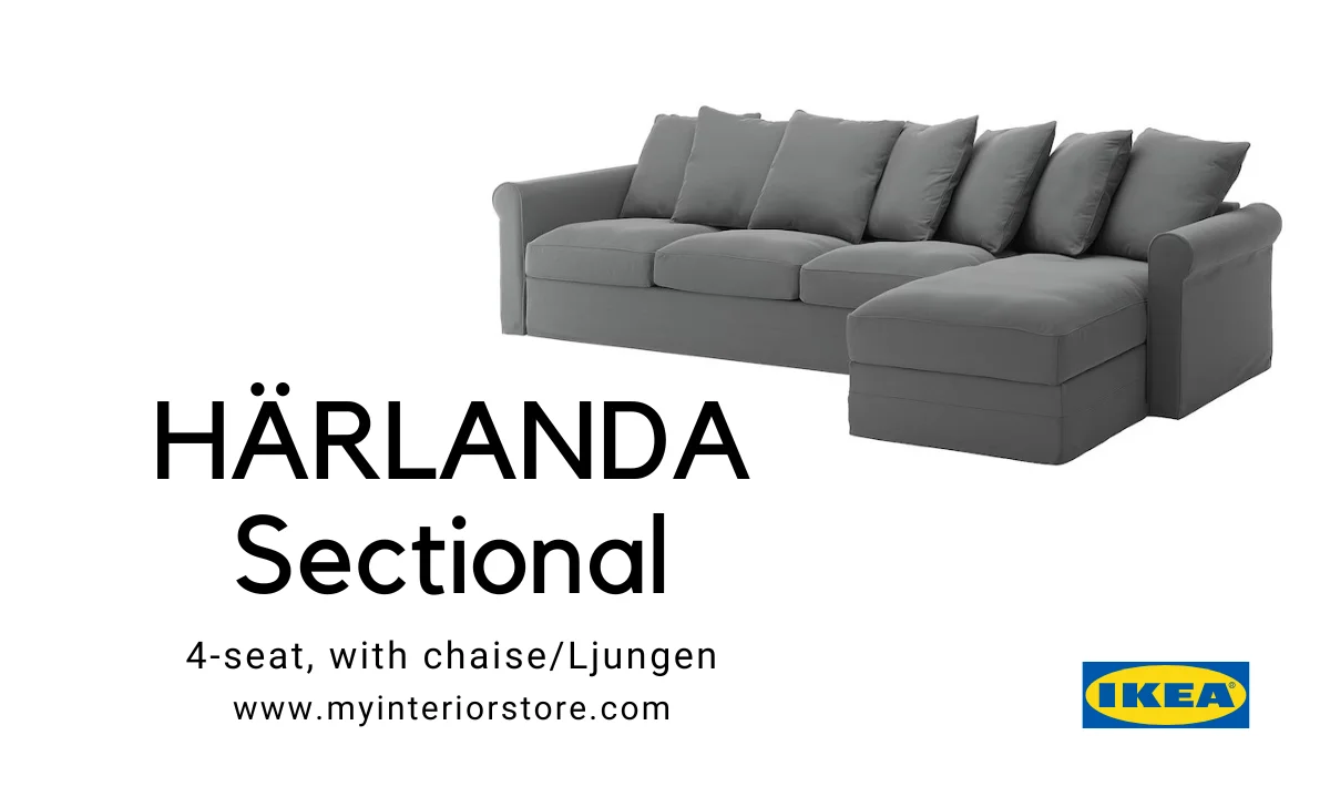 IKEA HÄRLANDA Sectional, 4-seat, with chaise/Ljungen