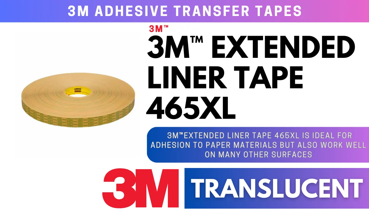 3M Extended Liner 465XL: Adhesive Transfer Tape