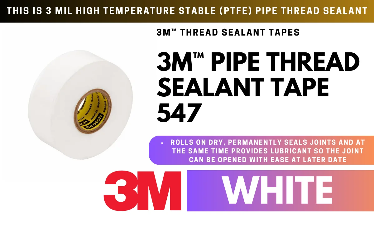 3M Pipe Thread Sealant Tape 547