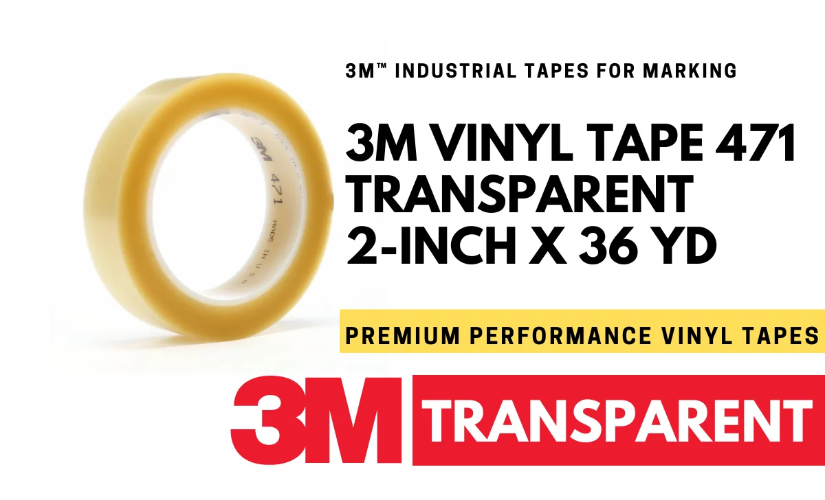 3M Vinyl Tape 471 Transparent: Marking, Masking & Surface Safety