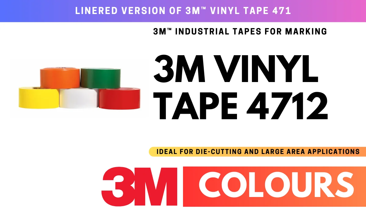 3M Vinyl Tape 4712: For Large Area Masking & Die-Cutting