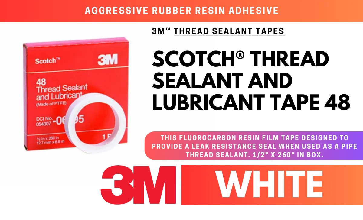 Scotch Thread Sealant and Lubricant Tape 48